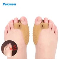 pexmen 2pcspair bunion corrector toe separators hallux valgus gel pads bunion support splint for overlapping toes straighter