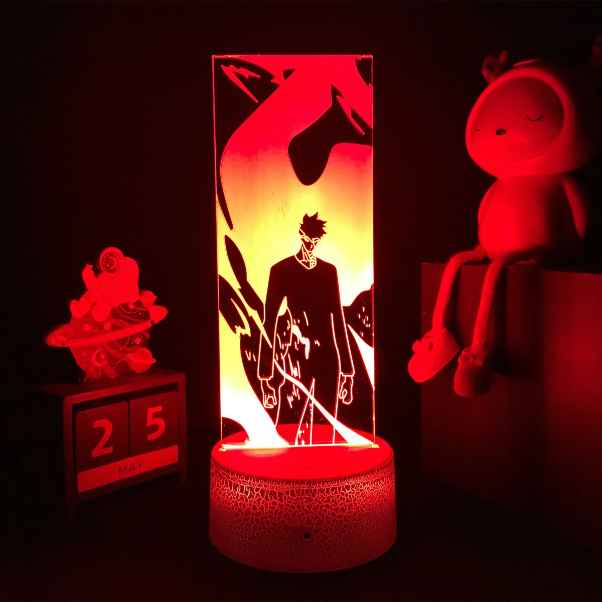 Anime Led lamba Monarchs Solo tesviye odası dekor RGB renk değiştiren gece ışıkları hediye Manga 3d ışık Solo tesviye monarchs