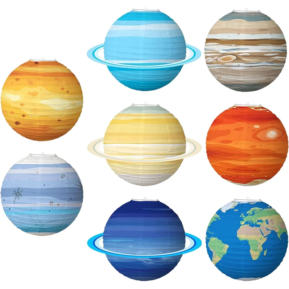 

Space Party Lanterns Decorations Paper Hanging Lantern Themed Planets Starry Planet Chinese Classroom Decor Suppliesfavors Outer