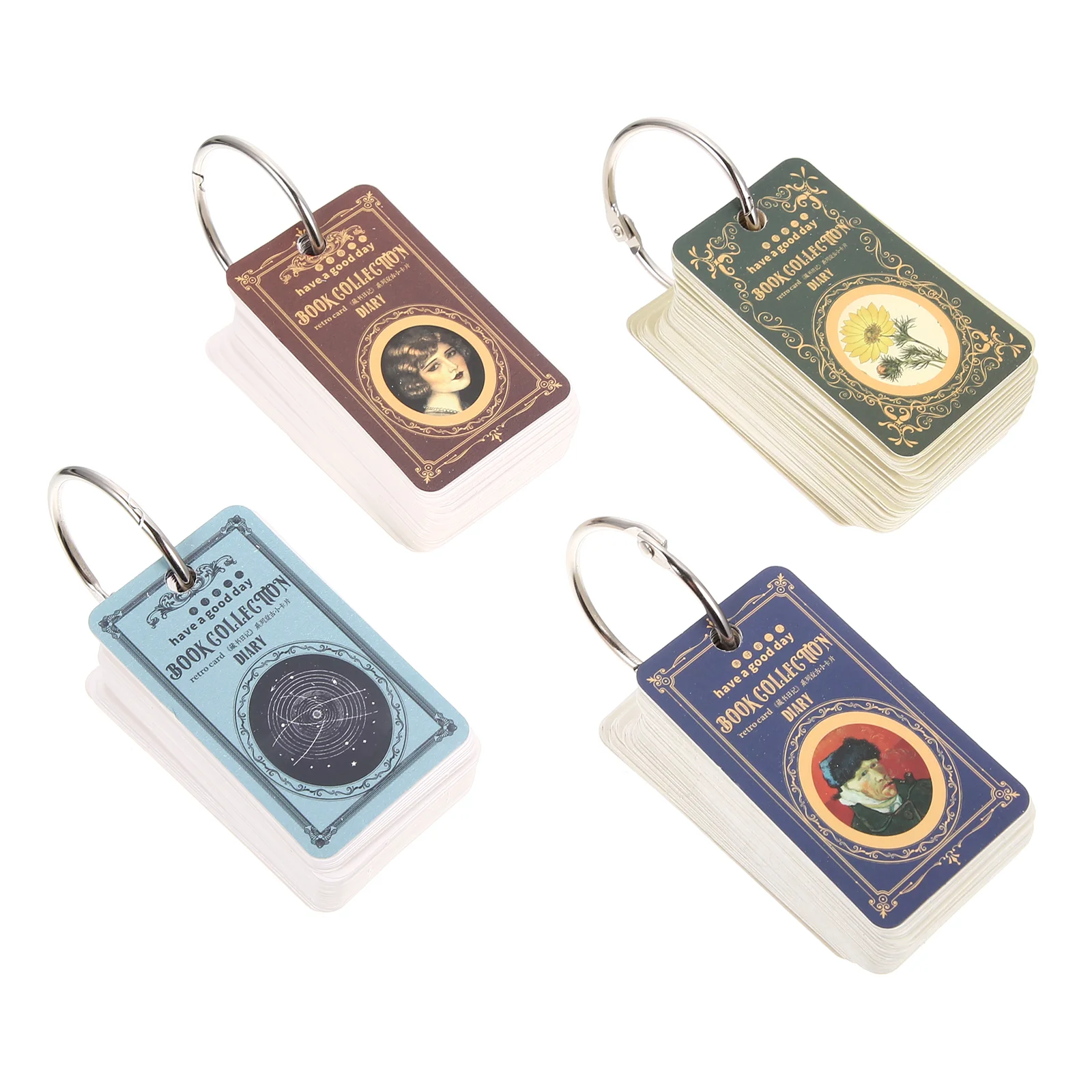 

4 Sets Retro Cards Scrapbook Decorative Cards Creative Gifts DIY Cards