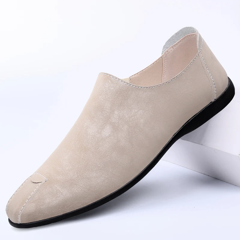 

Новинка; Мужская повседневная кожаная замшевая обувь; Мужские лоферы; Легкие мягкие кроссовки из натуральной кожи без застежки; Роскошные М...