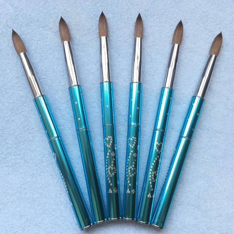 100% Kolinsky Sable Acrylic Nail Art Brush No 8#6 UV Gel Carving Pen Liquid Powder DIY Manicure Drawing Diamond Flower Handle enlarge