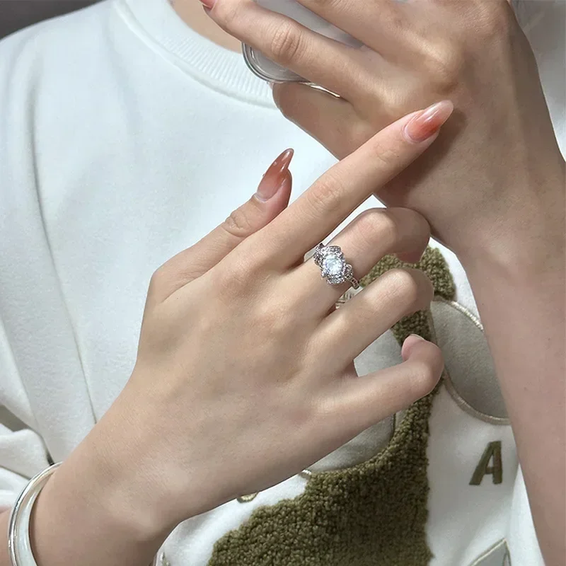 Высокое качество роскошное кольцо с бриллиантом в стиле MDLMoissanite 18-каратное