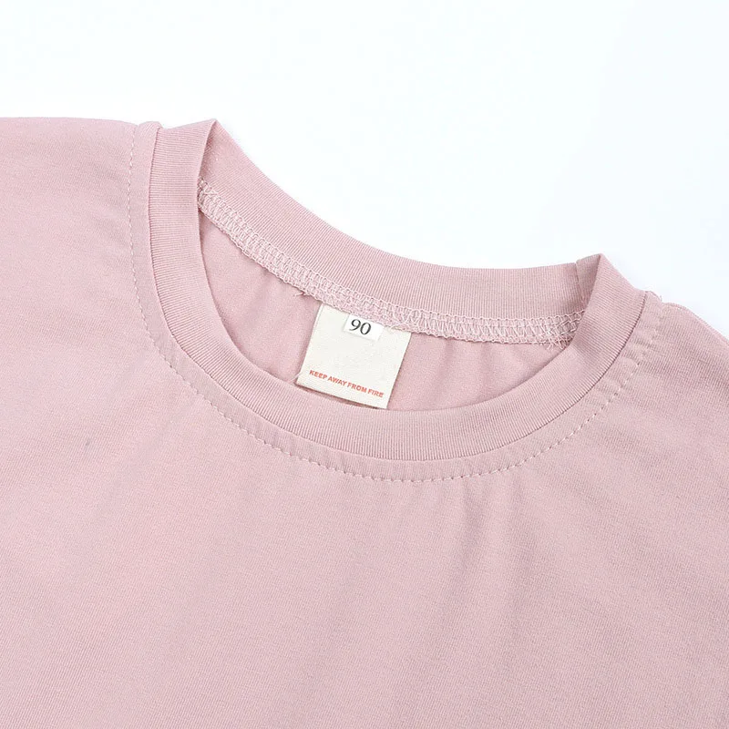 Спортивный костюм для маленьких мальчиков Однотонная футболка с коротким