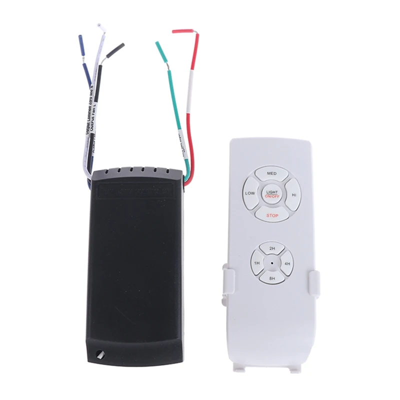 

Ceiling Fan Lamp Remote Control Kit 110-240V Timing Wireless Control Switch Adjusted Wind Speed Transmitter Receiver