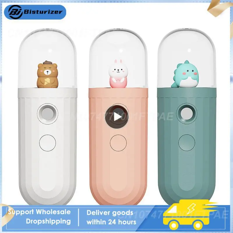 

1~10PCS Kawaii Air Humidifier USB Rechargable Handheld Smart Water Mist Maker Mini Steamed Face Aromatherapy Humidifier