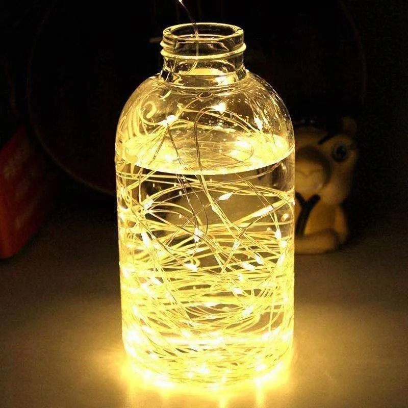 

Garden Fairy Lamp 5M/10M LED Party Decor Light Christmas String Lights Battery Copper Wire Light Strings for Wedding Decoration