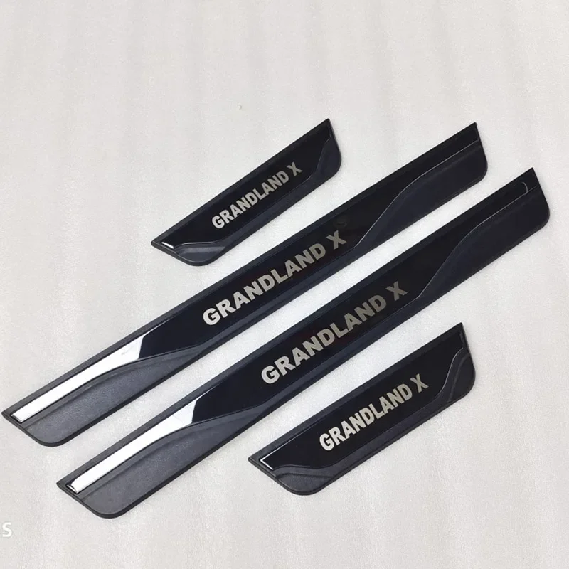 

Автомобильные аксессуары для OPEL GRANDLAND X A18 2017-2022 гг. ABS + нержавеющая сталь, накладка на порог автомобиля, защитная накладка, защитная крышка, Стайлинг