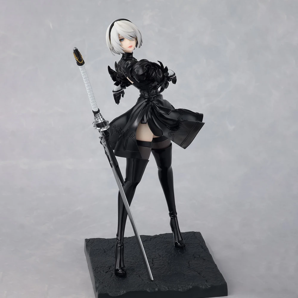 Фото В наличии оригинальный FuRyu TENITOL NieR:Automata 2B YoRHa No. 2 Type B Фигурка Аниме 22 см ПВХ Модель Коллекционные игрушки для мальчиков №5