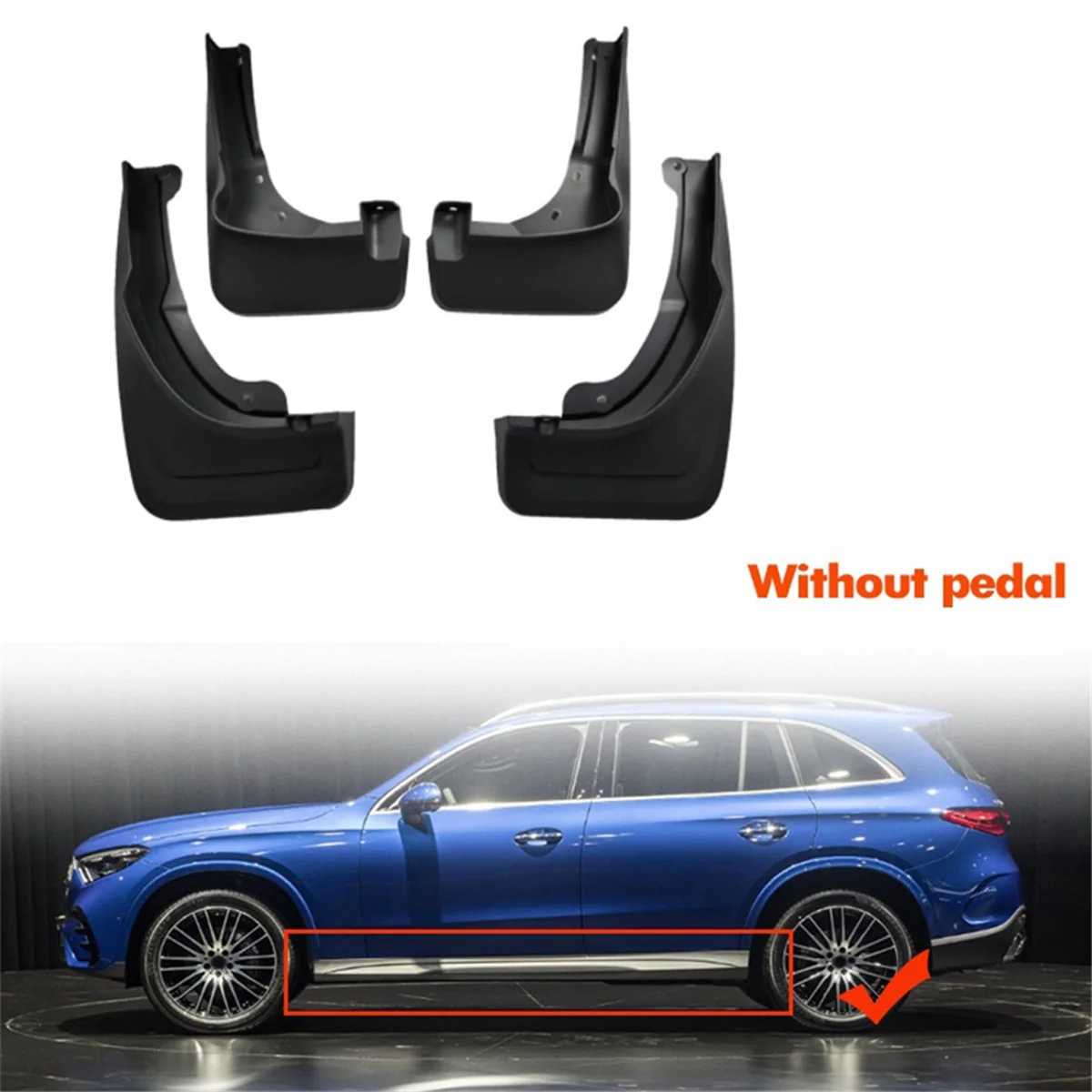 Брызговики от грязи брызговики для Mercedes Benz GLC260 GLC300 X254 2023 2024 аксессуары без педали