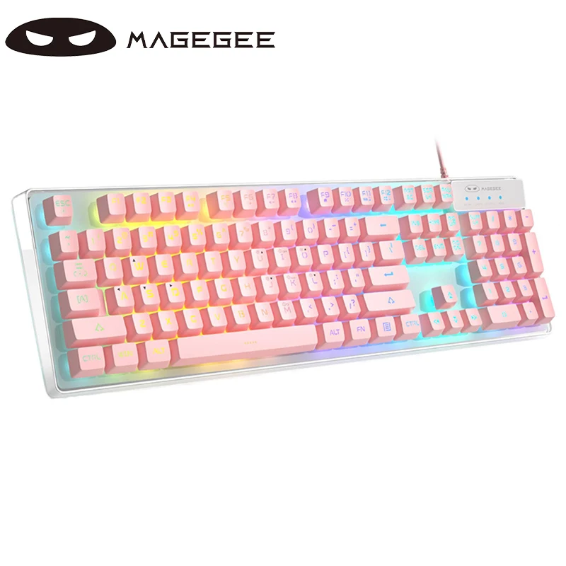 Механическая сенсорная клавиатура MageGee K1 проводная игровая 104 клавиш электронная