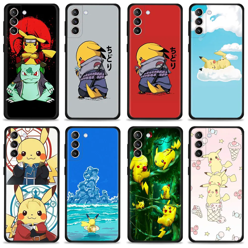 

Pokemon Japan Pikachu Bulbasaur Case For Samsung Galaxy S22 S21 S20 Ultra FE S10 S9 S8 Plus S10e Note 20Ultra 10Plus Cover Shell