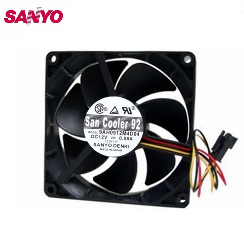Бесшумный охлаждающий вентилятор для SANYO 9AH0912M4D04 9025 9 см 90 мм 12 В 0,08a 90*90*25 мм