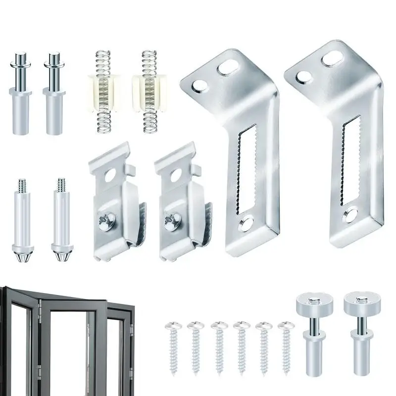 

Складные аксессуары для раздвижных дверей шкафов, комплект оборудования для раздвижных дверей двойного сложения, аксессуары для складных дверей