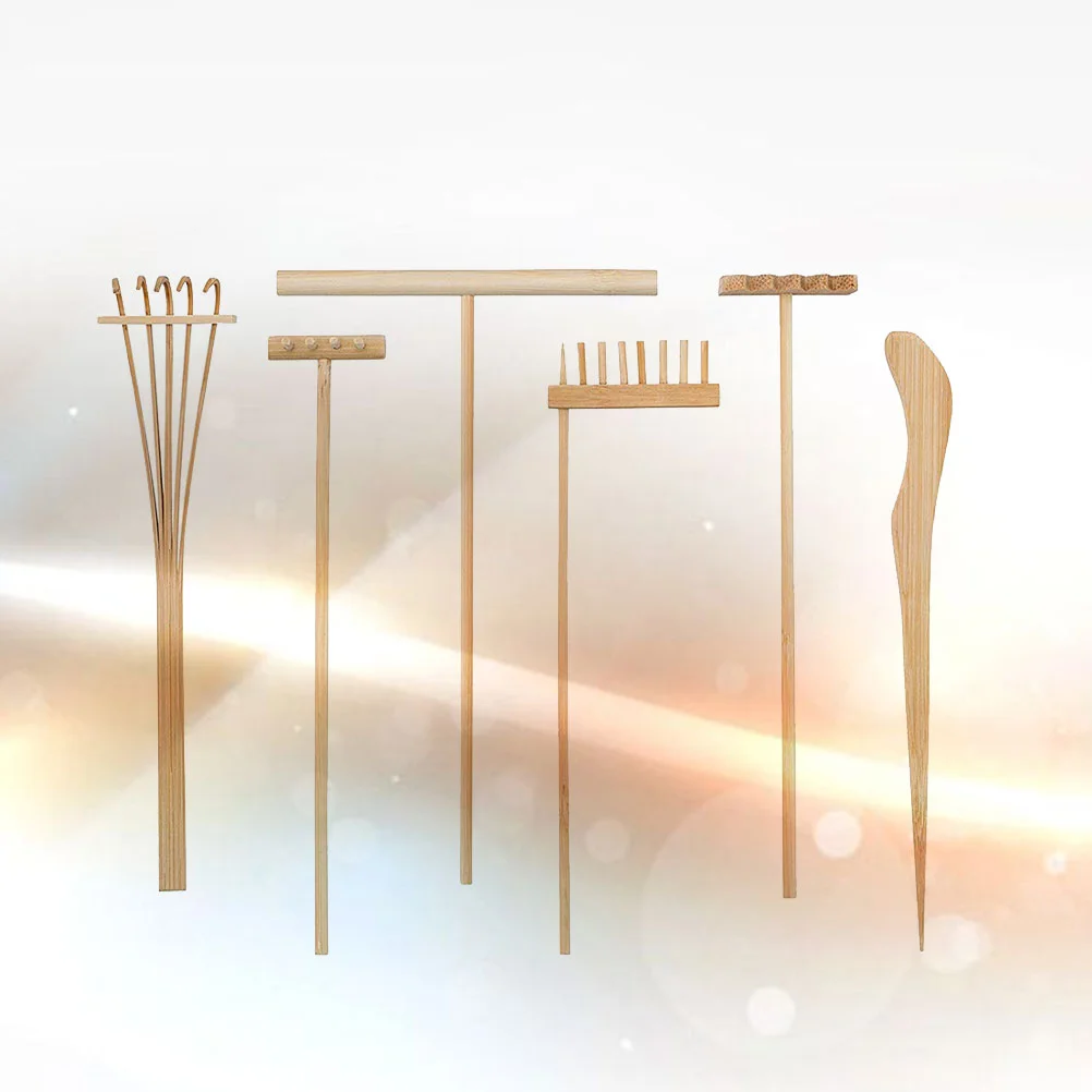 

Rake Garden Zen Sand Mini Tools Rakes Set Diy Japanese Decoration Meditation Accessories Tea Drawing Desktop Tool Gifts Outdoor