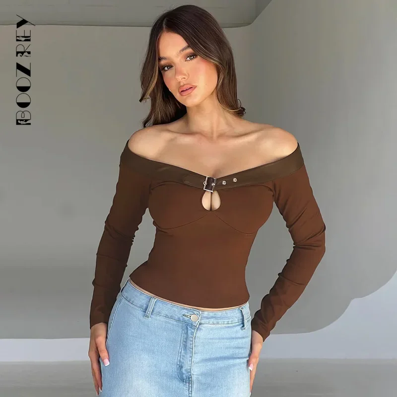 BoozRey женская футболка в американском ретро-стиле с вырезом лодочкой и вырезами