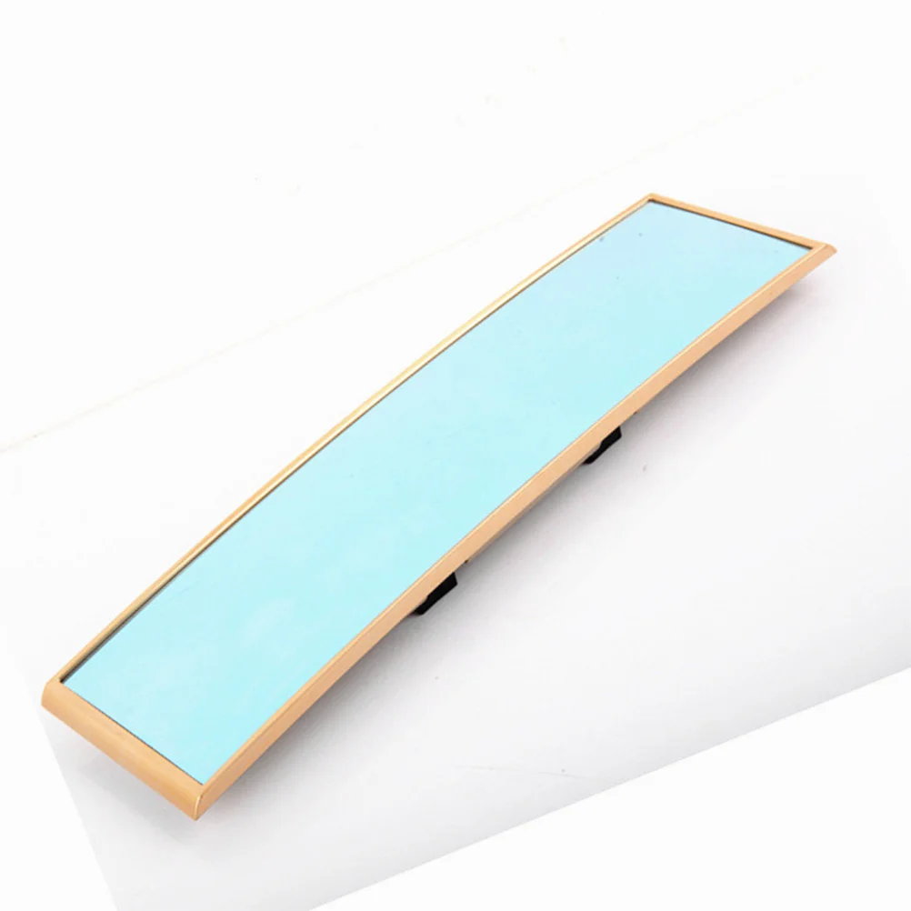 

1Pc Rear view Mirror Universal Interior Car Rearview Mirror Large 280mm Wide Angle Panoramic Anti Glare Mirror ( Golden )