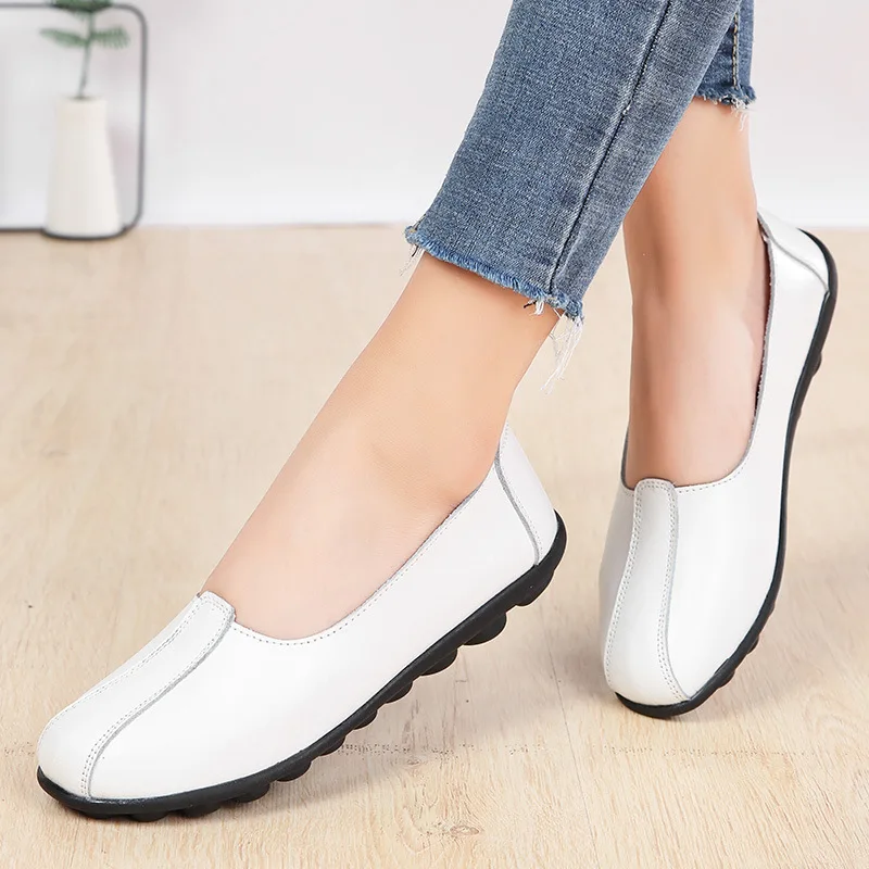 

Женские модные туфли на плоской подошве, мягкие лоферы, кроссовки, женские туфли-оксфорды с круглым носком, удобная обувь из натуральной кожи