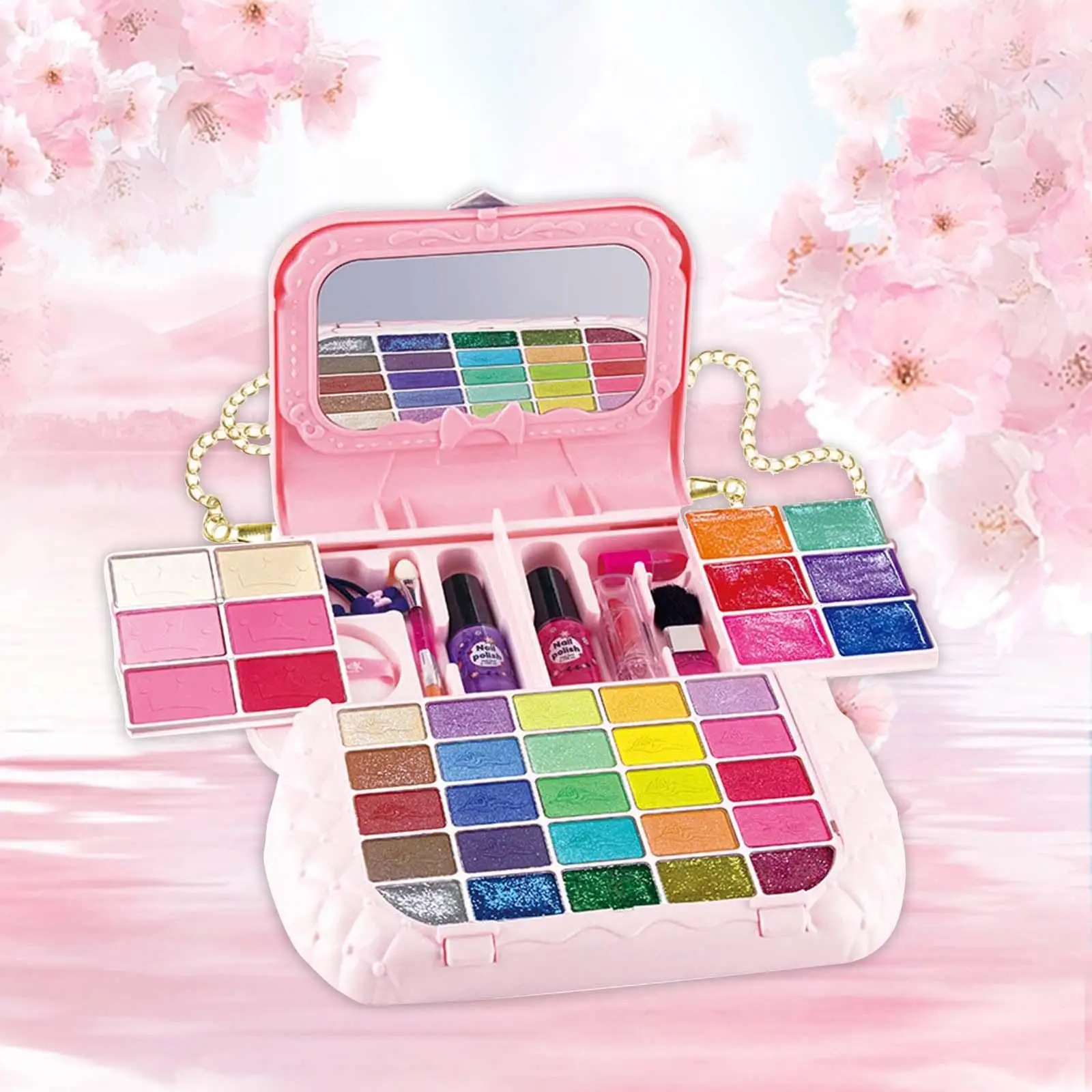 

Makeup Toy Kits Pretend Play Makeup Beauty Set Kids Washable Makeup Girls Toys for Toddlers Girls Age 3 4 5+ Present Gift