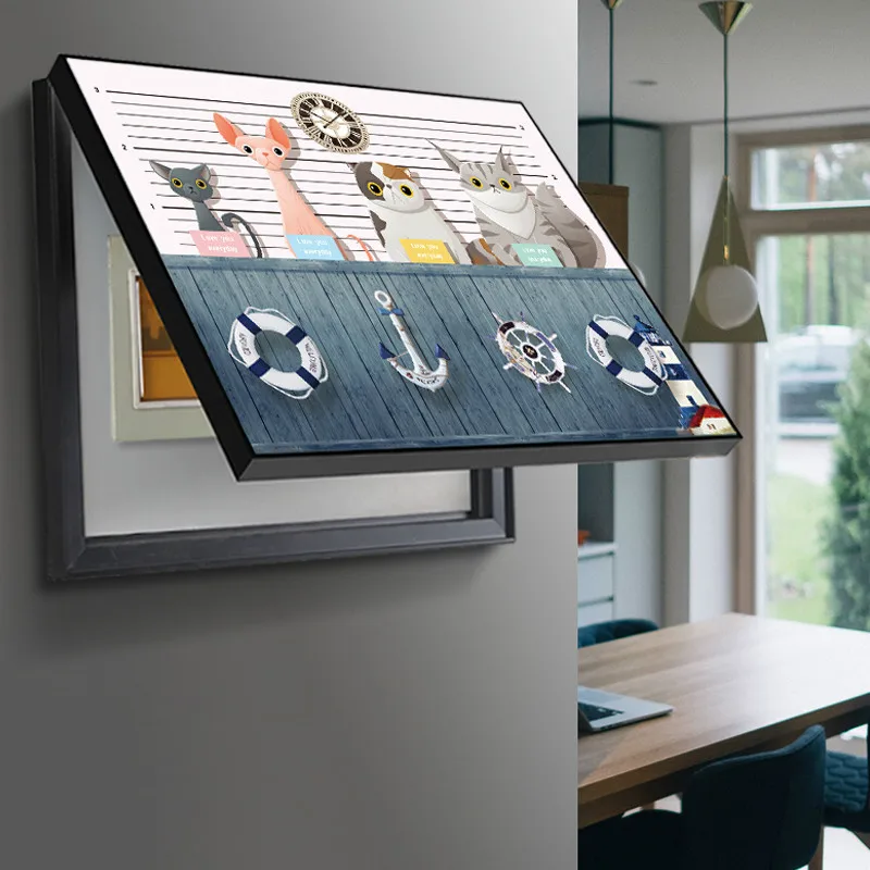 

40x30 см чехол для коробки декоративная картина Электрический выключатель коробка скрыть фотографию плакаты с мультяшным рисунком постеры с ...