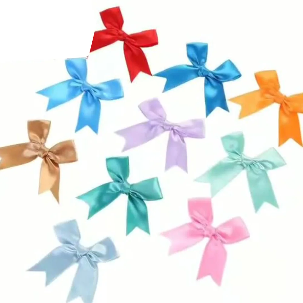 

50Pcs Ribbon Bows Knot Craft Bows Pink White Small Flower Gift Tie Bow Bowknot DIY Birthday Wedding Party Decoration 85x85mm