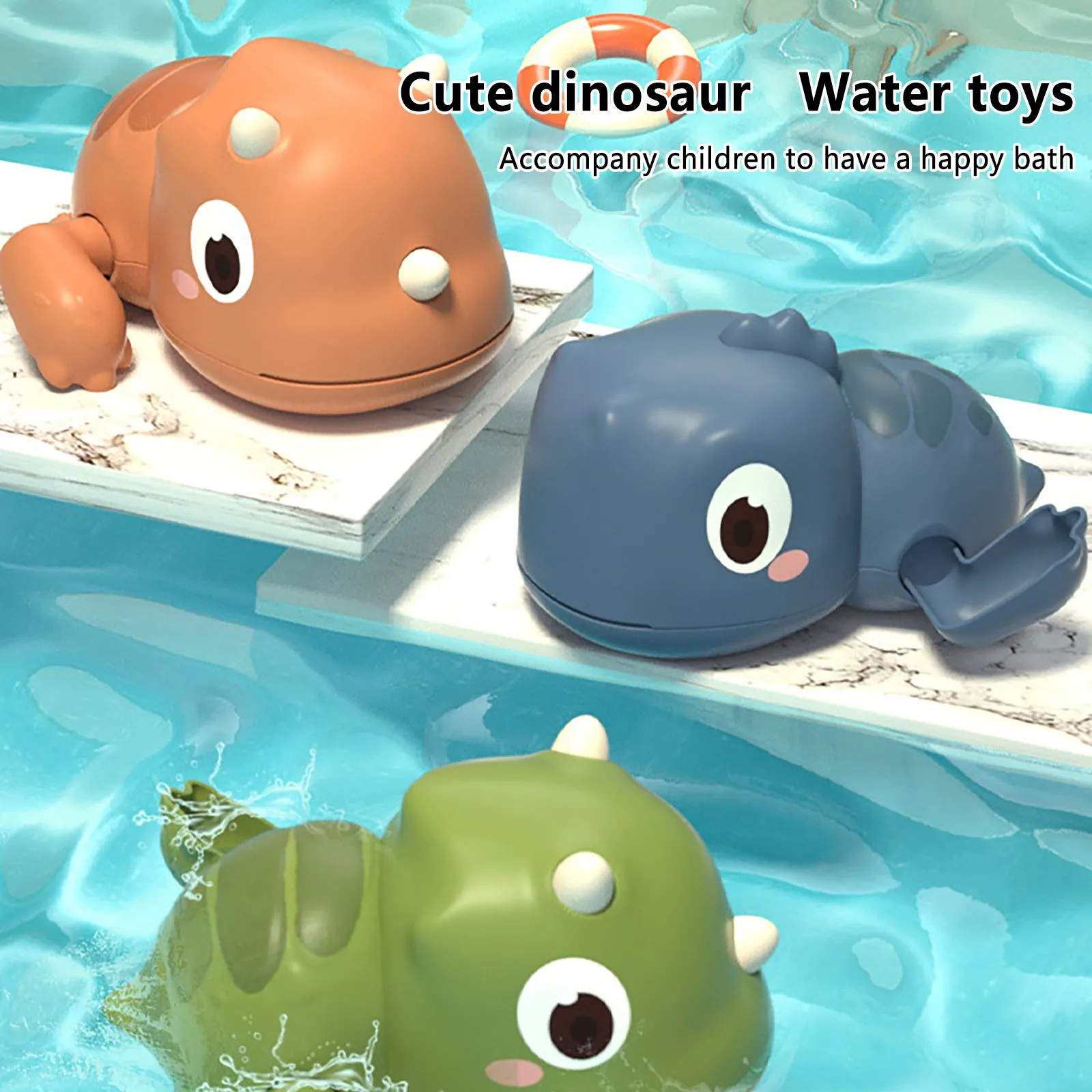 

Toddlers Baby Dinosaur Bath Toys Floating Wind Up Swimming Bath Toys For Kids Shower Pool Bath Toys Boys Children Clockwork Toys