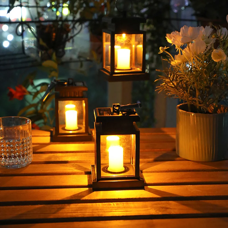 Solar Palace Lantern Lawn Landscape Garden Decoration Courtyard European-style LED Atmosphere Candle Star Lights Christmas Light