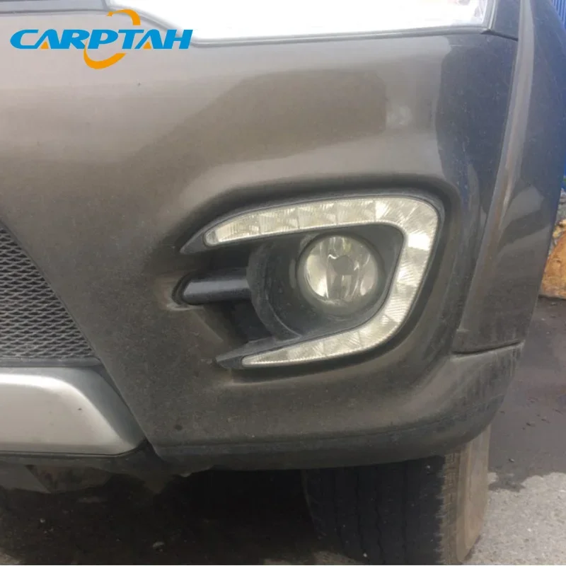 Автомобильные светодиодные дневные ходовые фары для Mitsubishi Montero Pajero Sport 2013 2014