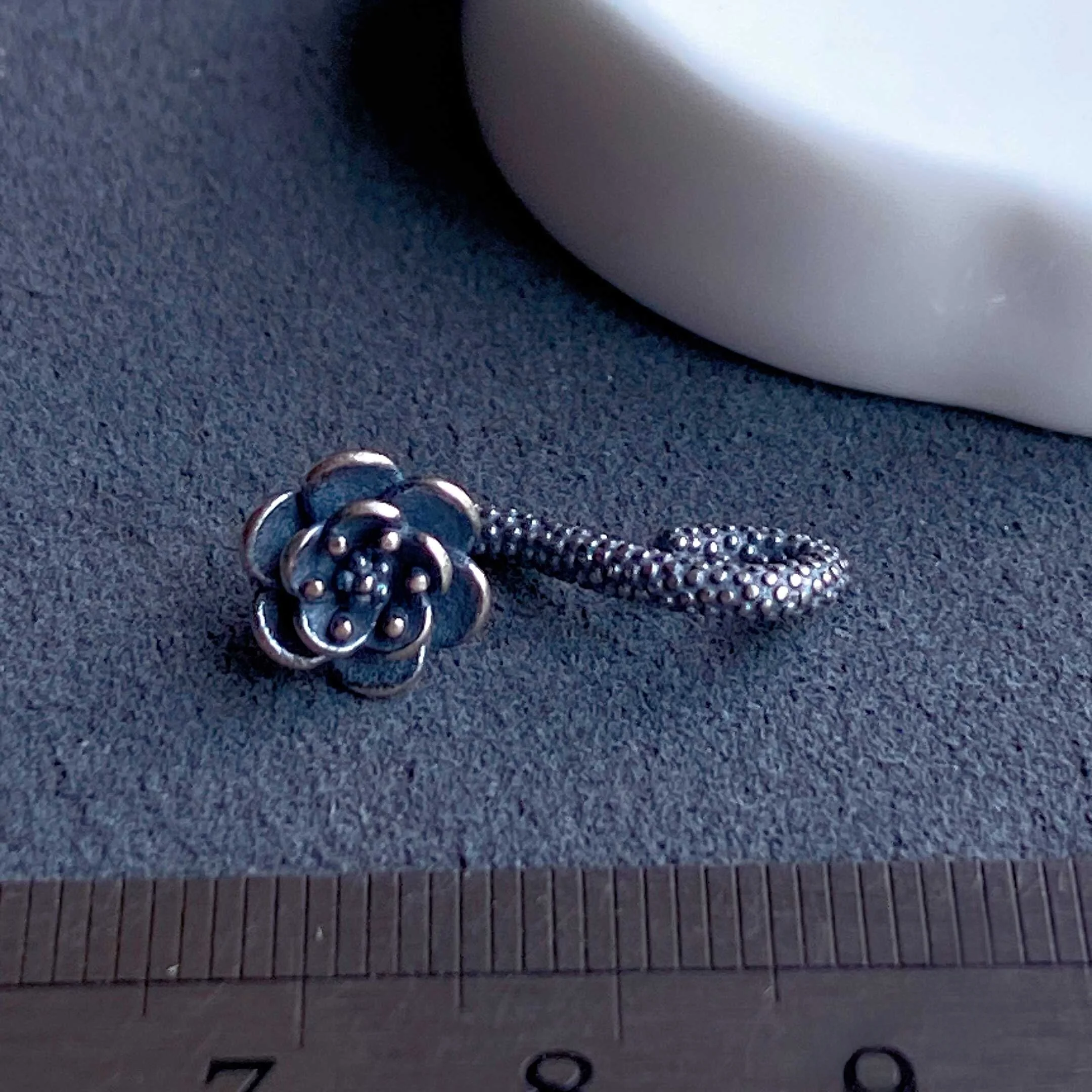 Ожерелье из стерлингового серебра 925 пробы в стиле ретро с пряжкой S