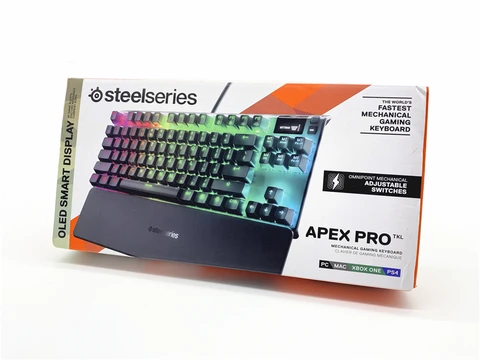 Проводная игровая клавиатура SteelSeries Apex Pro, механическая клавиатура с регулируемым триггером, с OLED экраном, без драйверов, для путешествий