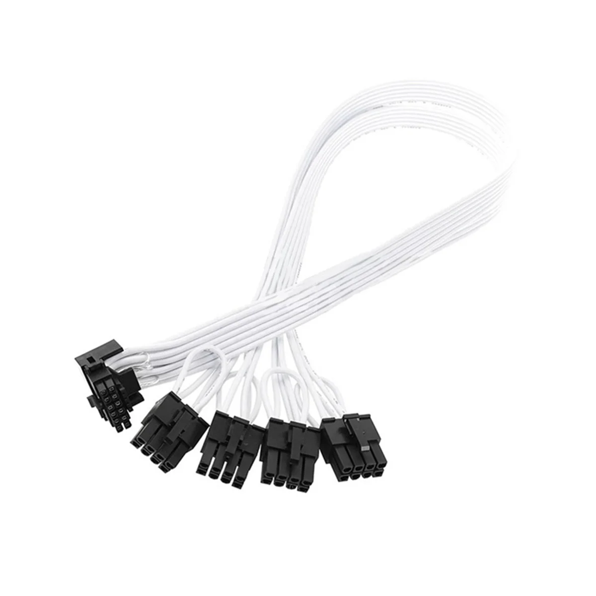 

1Pcs 4XCPU 8-Pin To 16 Pin Male PCI-E 5.0 12VHPWR RTX4090 90 Elbow Black White for PSU Adapter 16AWG 40Cm