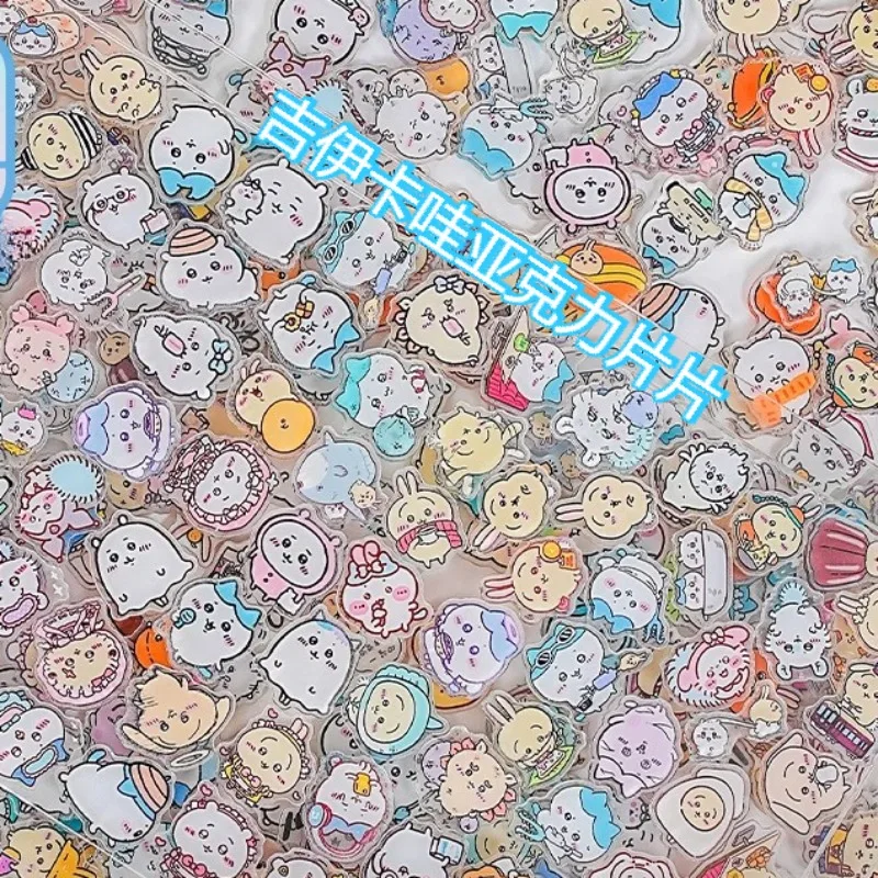 Акриловая нашивка с рисунком аниме Chiikawa 1 см 2 двойная прозрачная ручная работа