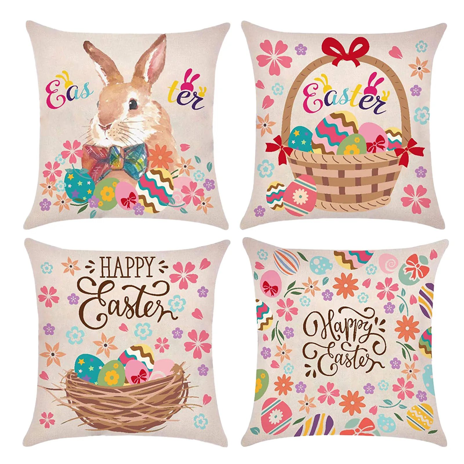 

45cm Happy Easter Decoration For Home Easter Rabbit Eggs Pillowcase Bunny Easter Party Decoration Supplies Easter Party Favor