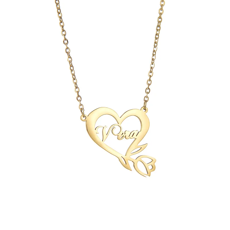 Индивидуальное ожерелье Nextvance с именем на заказ кулон из нержавеющей стали в виде