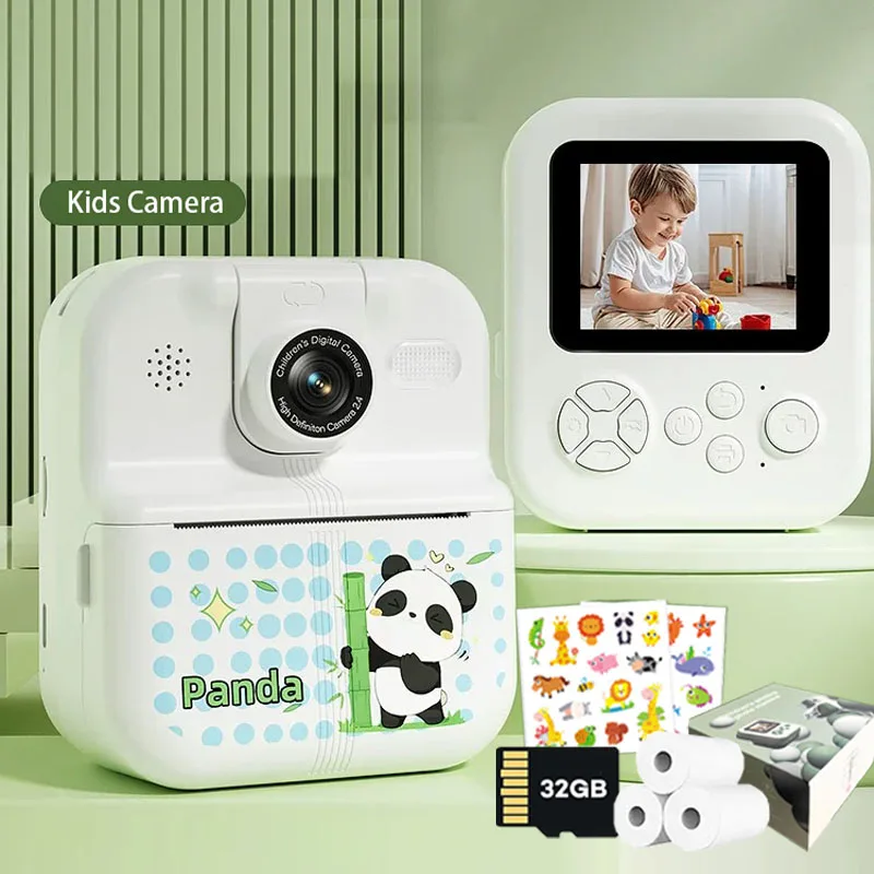 Детская камера милая розовая фотопринтер динозавр единорог панда цифровая
