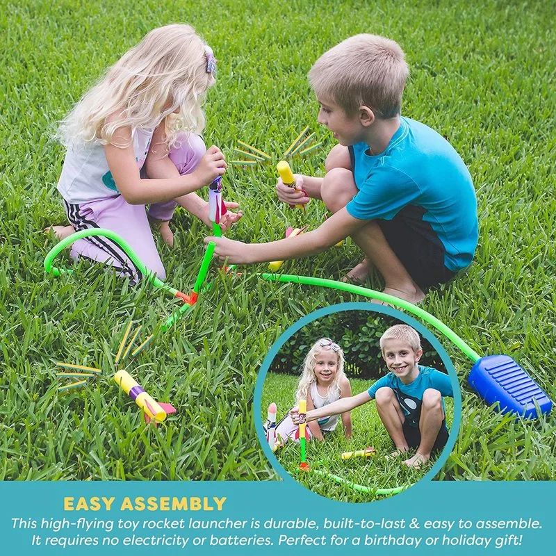 kids air pressed stomp rocket pedal games outdoor sports kids league launchers step pump skittles children foot family game toy free global shipping