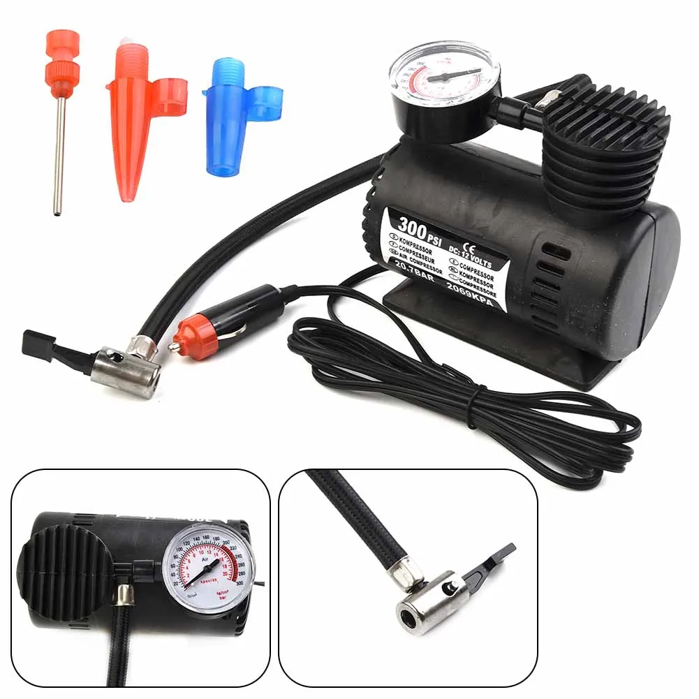 

1pcs 12V micro air pump Car inflation pump locomotive Tire inflator for Swim ring air cushion kayak ball cars motorcycles Tyres
