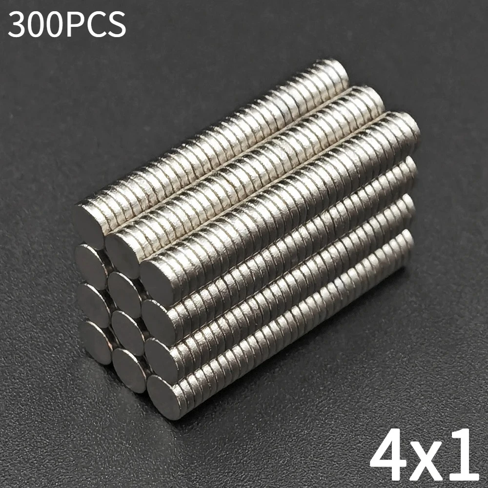 

100/300 шт. 4x1 мм магнит круглый магнит постоянный сверхсильный магнитный диск для холодильника, DIY, здания, научных, ремесел