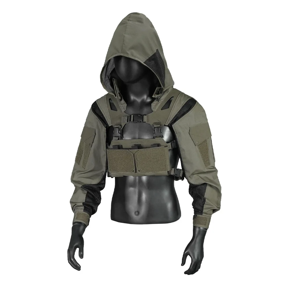 Фото Тактическая куртка DMGear с тройным подсумком для магазинов, боевая рубашка, охотничья одежда, дышащая, удобная, для активного отдыха на природе. №5