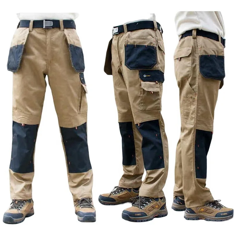 

Рабочие Брюки Штаны для улицы рабочие брюки карго с несколькими карманами мужские износостойкие сумки брюки с