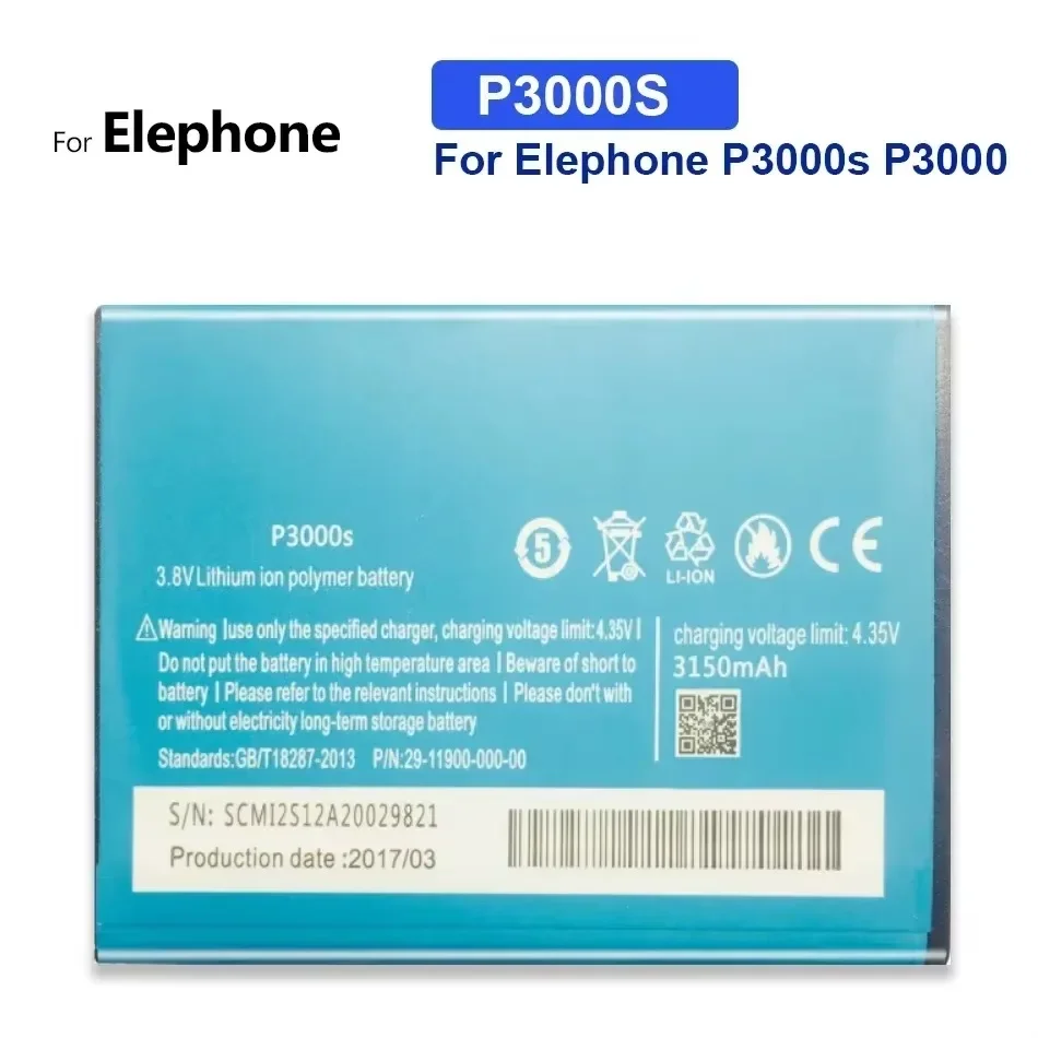 Аккумулятор для сотового телефона Elephone P3000s P3000 3150 мАч