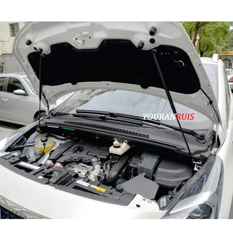 Фото Для Peugeot 3008 2009-2015, 2 шт., пружинные амортизаторы-упоры для капота, гидравлические стойки, аксессуары №3