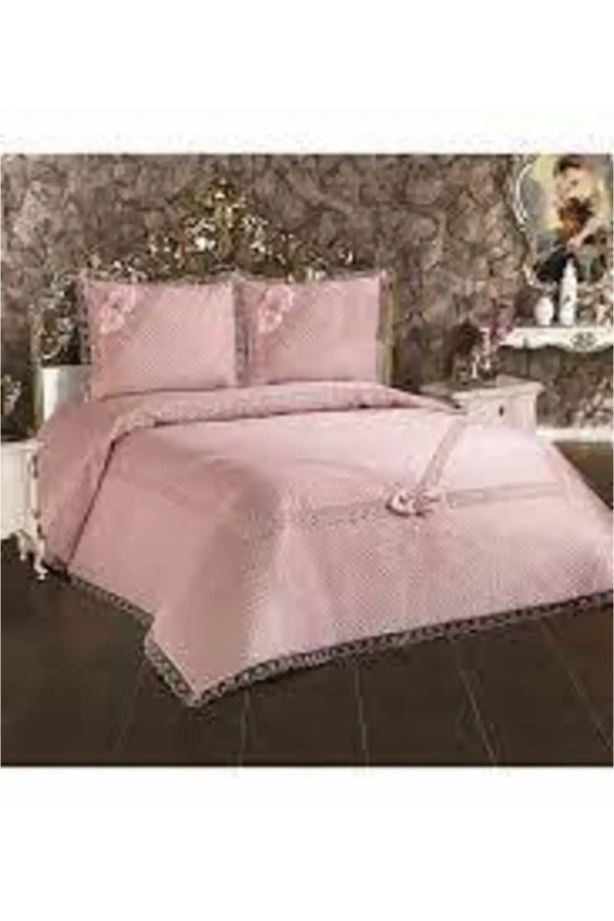 

Покрывало для кровати Alfima с французским подшипником, полиэстер 240x250, одноразмерное розовое двухместное домашнее текстильное изделие