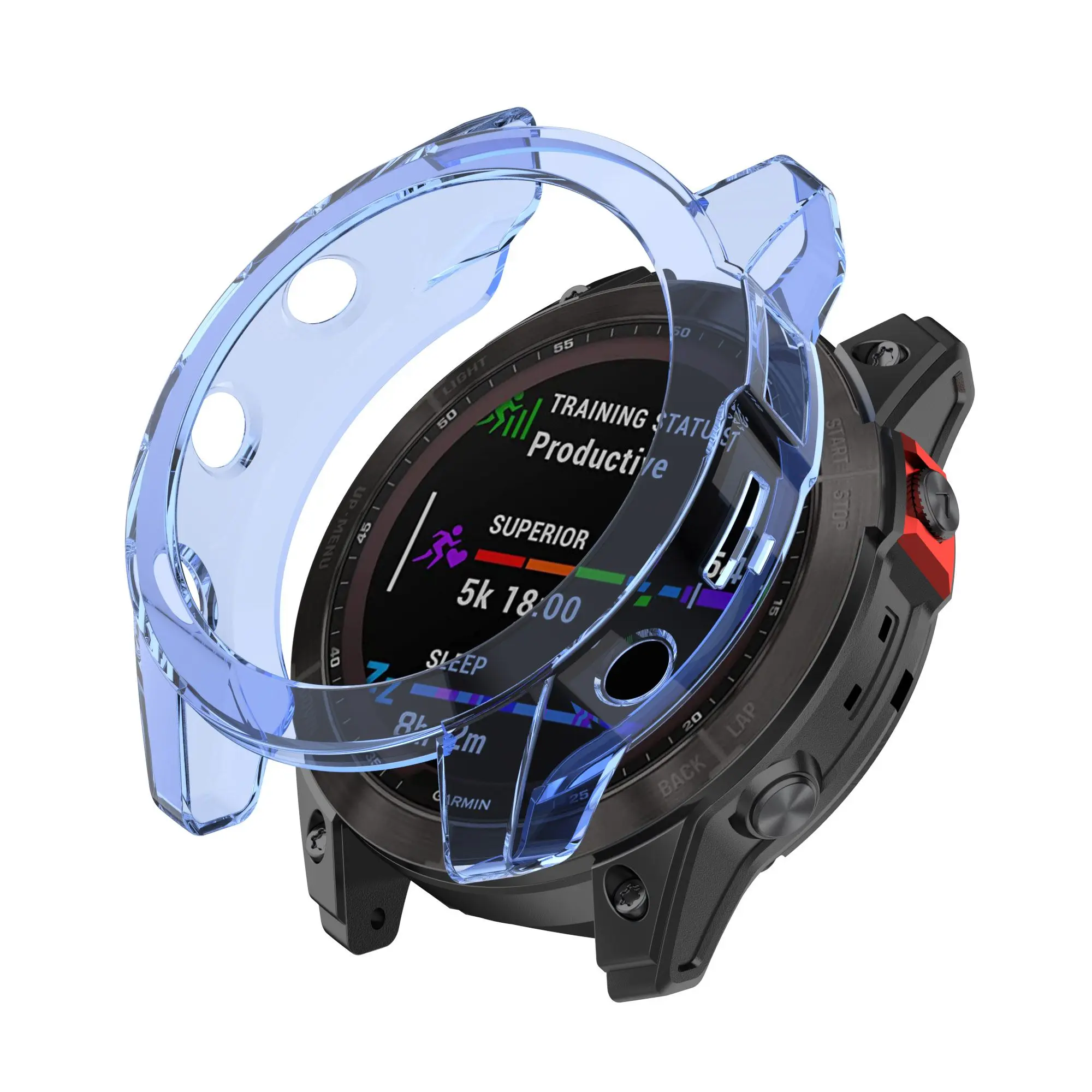 Защитный чехол для смарт-часов Garmin Fenix 7 7S 7X мягкий силиконовый бампер рамка