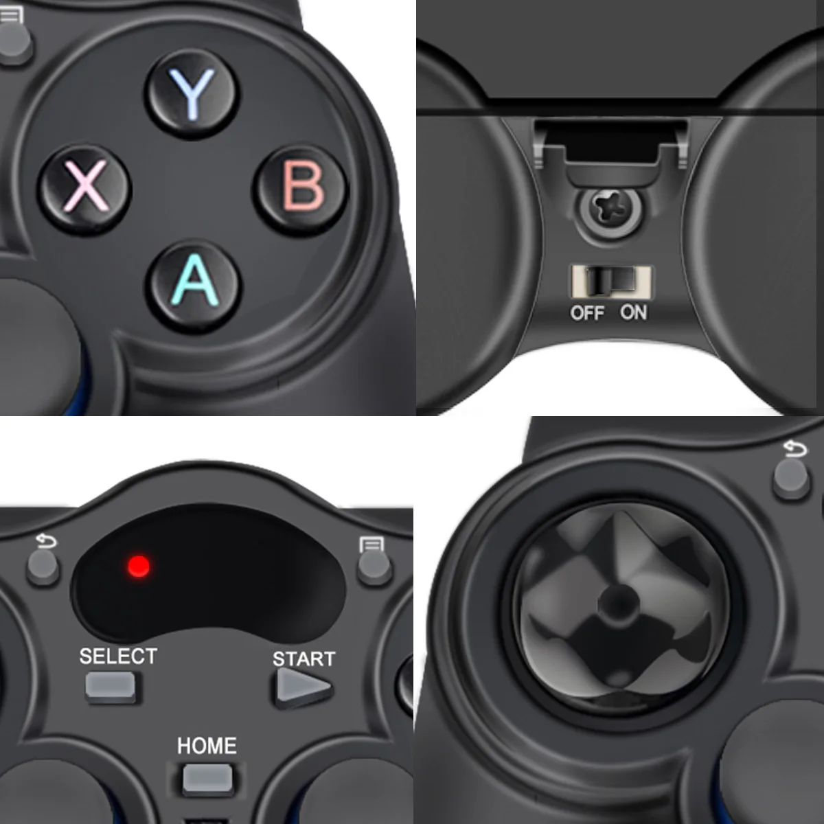 2.4G Wireless Gamepad Joystick with OTG Converter Game Controller Grip for PC Laptop PS3 Android TV Raspberry Pi 4 Retropie |