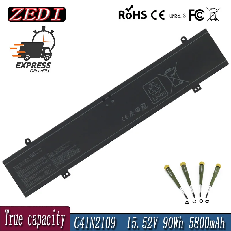 Аккумулятор для ноутбука 15 52 В 90 Втч C41N2109 ASUS ROG Flow X16 GV601RE-M5057X M6004W NR2203RM GV601RW-M5110X NR2203RW