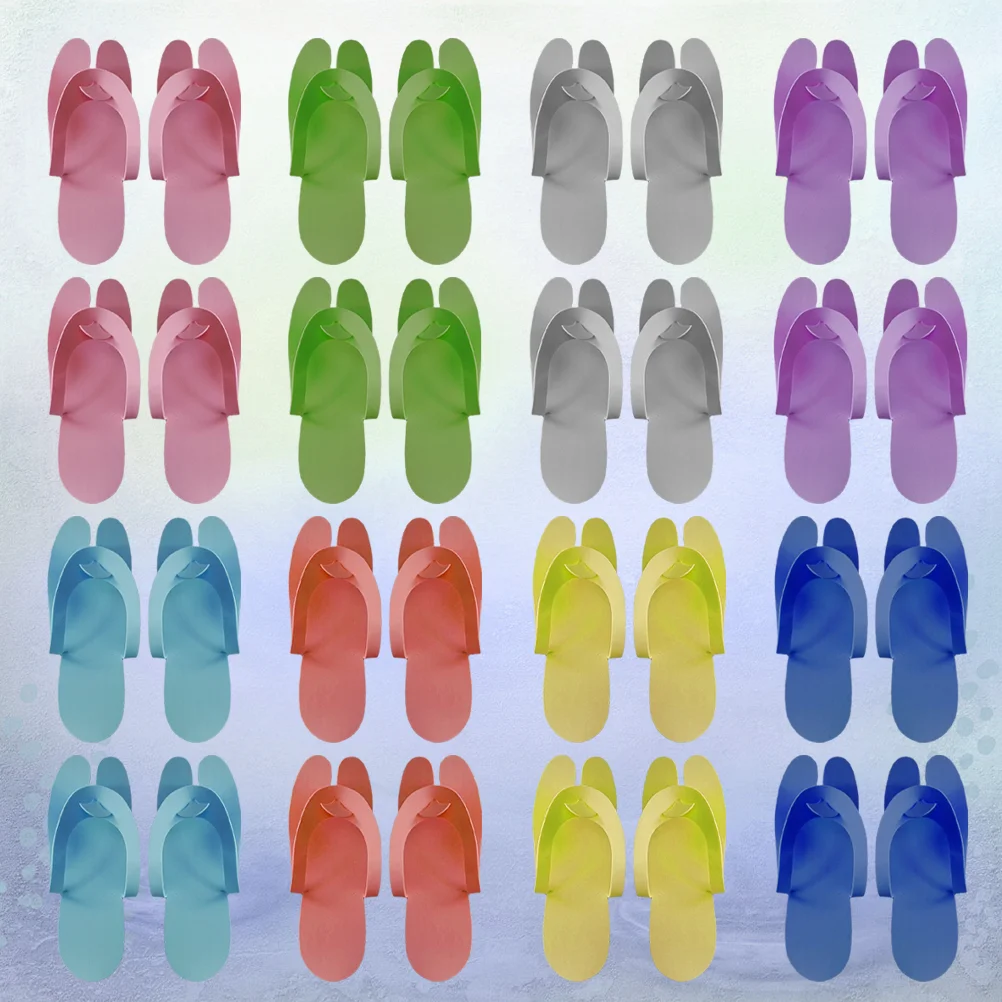 

24 Pair Slippers Folding EVA Portable Fashion Foot Slippers for