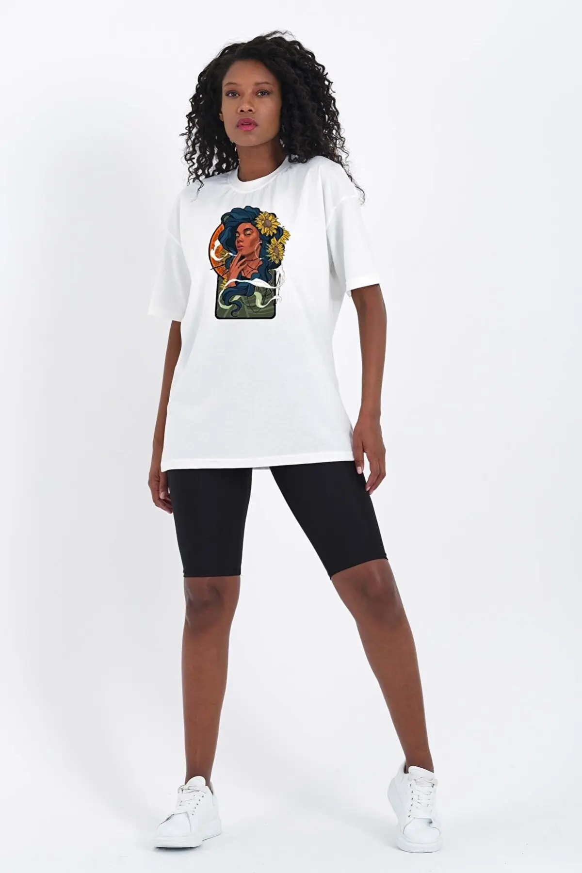 

BeOriginal Unisex Oversize 100% Cotton Frida Printed T-Shirt
