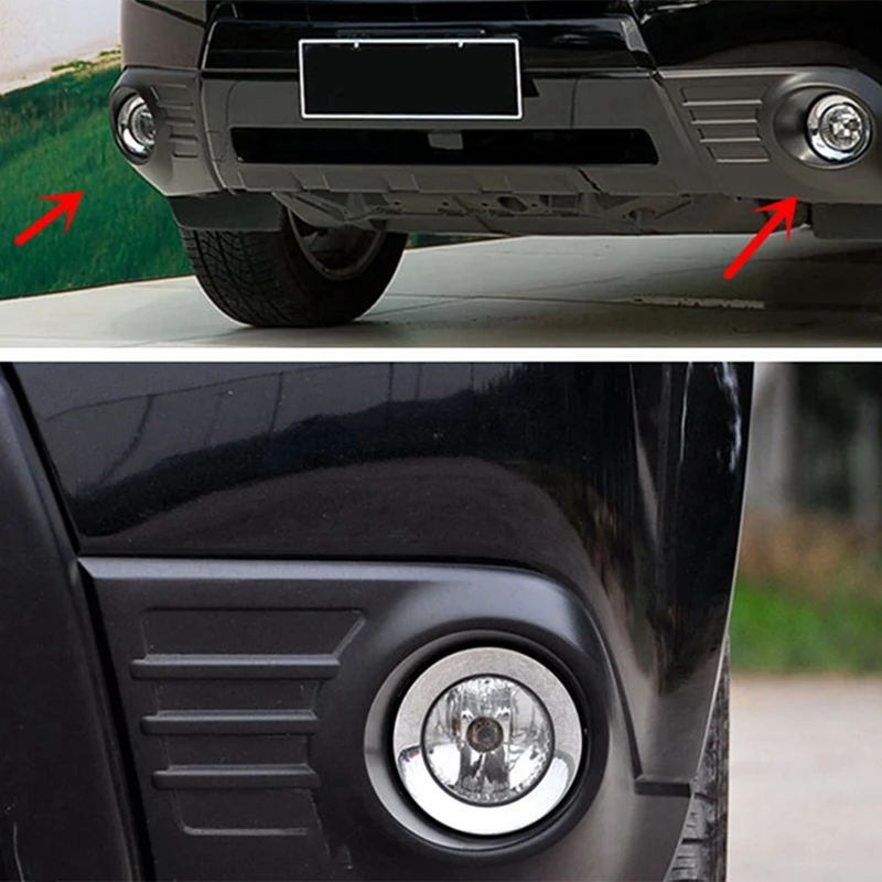 Передняя хромированная противотуманная лампа крышка лампы отделочное кольцо