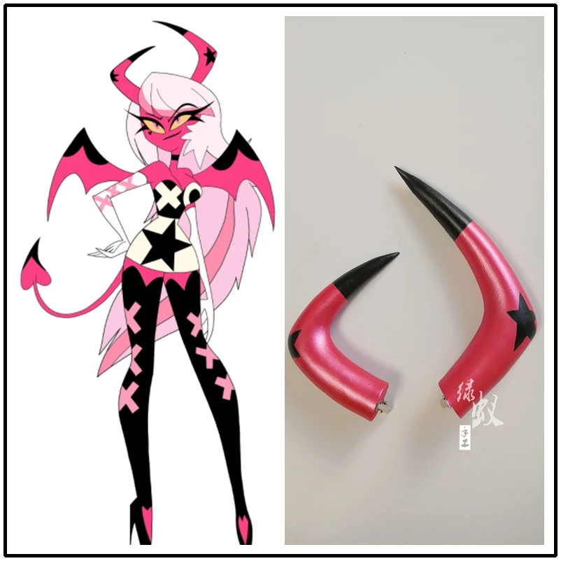 

Anime Hairpin New Hazbin Cosplay Hotel Helluva Boss Verosika Mayday Cosplay Halloween Carniva Horns Headwear Hair Pin Hair Clip